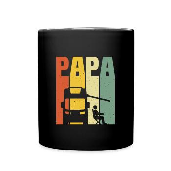 retro camping car papa cadeau papa motorhome - Mug uni - noir - Devant