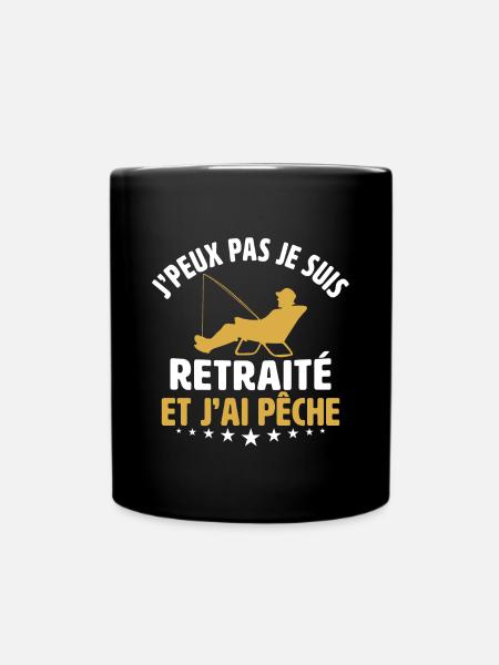 j'peux pas je suis retraité et j'ai pêche pêcheur - Mug uni - noir