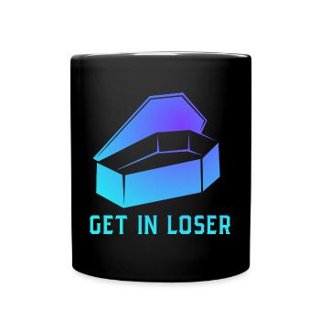 Get In Loser Coffin Pastel Goth Soft Grunge - Tasse einfarbig - Schwarz - Vorne