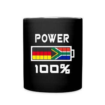 L’Allemagne et l’Afrique du Sud Power 100% - Mug uni - noir - Devant
