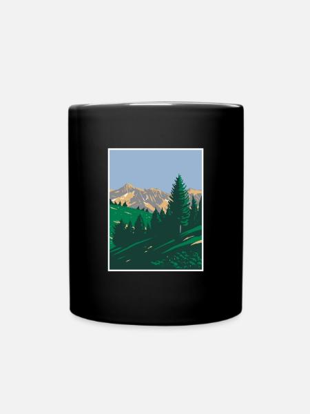 Parc National du Mercantour WPA Affiche Art Déco - Mug uni - noir