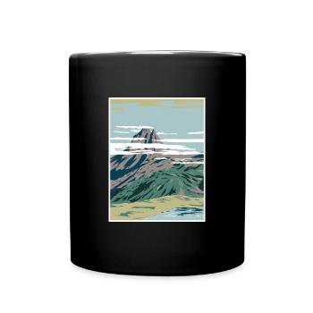Pyrenees National Park WPA Poster Art Deco - Full Colour Mug - black - Front