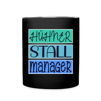 HÜHNERSTALL MANAGER HÜHNER - Tasse einfarbig - Schwarz - Vorne
