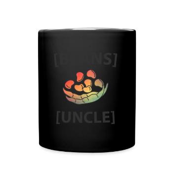 Bohne Onkel - Tasse einfarbig - Schwarz - Vorne