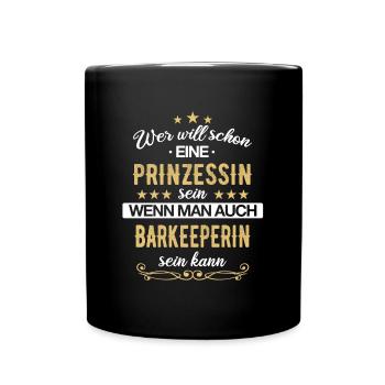 Barkeeper Kellner Barfrau Alkohol Cocktail Spruch - Tasse einfarbig - Schwarz - Vorne