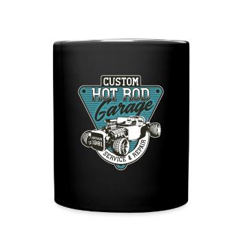 Hot Rod - Voitures de course classiques - sombre - Mug uni - noir - Devant