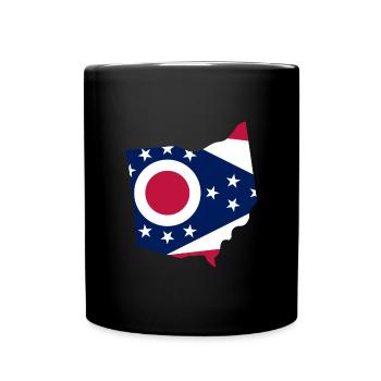 Ohio USA State Ohio Flagge Karte - Tasse einfarbig - Schwarz - Vorne