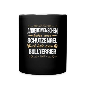 Bullterrier Hund Hundehalter - Tasse einfarbig - Schwarz - Vorne