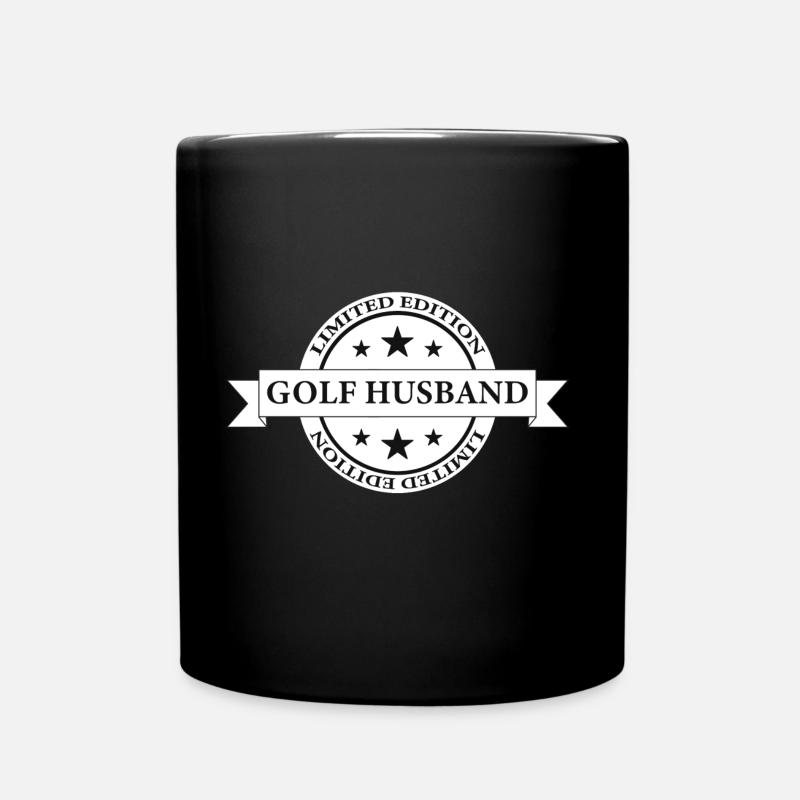 Golf Husband Banner - Full Colour Mug - black