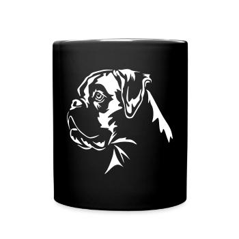 Boxer Kopf "Black Edition" - Tasse einfarbig - Schwarz - Vorne