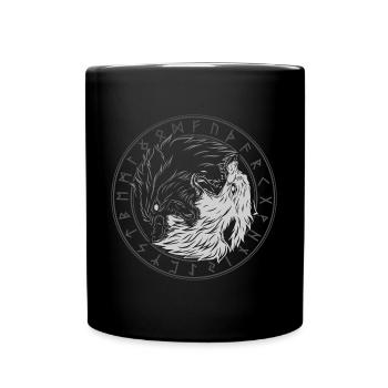 Sons Of Fenrir - Sköll and Hati - Ying Yang Wolf - Tasse einfarbig - Schwarz - Vorne