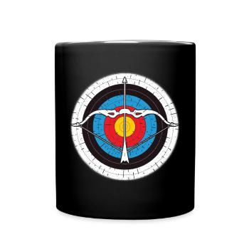 Tir à l’arc, Tir à l’arc, Tir à l’arc - Mug uni - noir - Devant