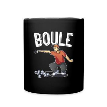 Petanque two players with boules balls boules boule - Full Colour Mug - black - Front