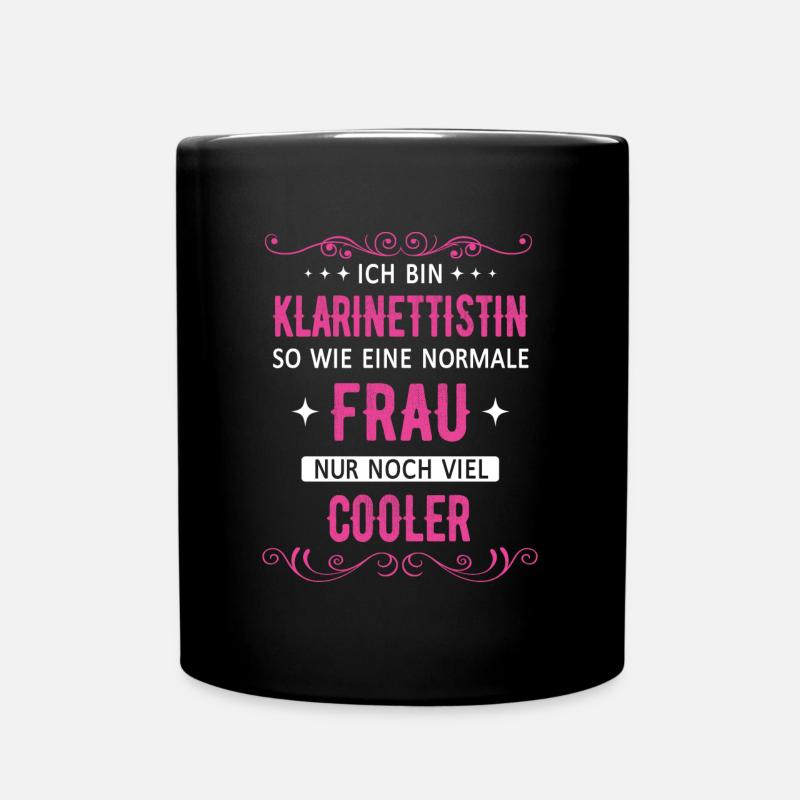 Klarinette Klarinettistin Instrument Musik Spruch - Tasse einfarbig - Schwarz