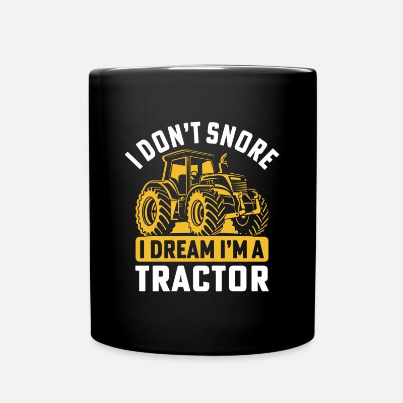 je ne ronfle pas je rêve je suis un tracteur - Mug uni - noir