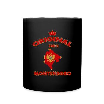 Montenegro Original 100% Flaggen Design - Tasse einfarbig - Schwarz - Vorne