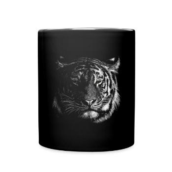 Tigre - Mug uni - noir - Devant