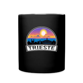 Trieste Italie Skyline Vintage Sunset Travel Souven - Mug uni - noir - Devant