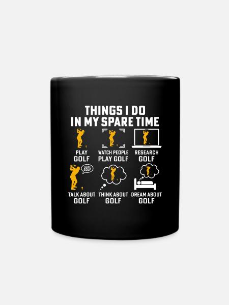 things i do in my spare time play golf - Mug uni - noir