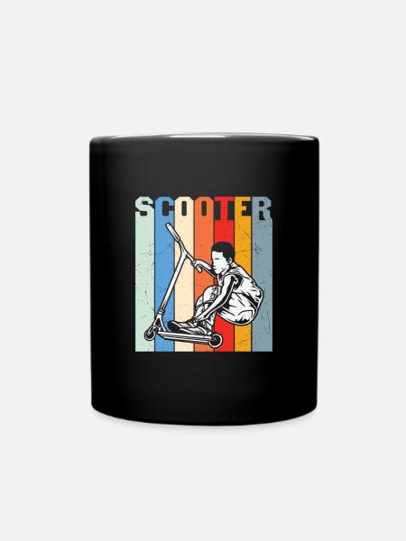 Scooter Zitat Stunt Scooter Design - Tasse einfarbig - Schwarz