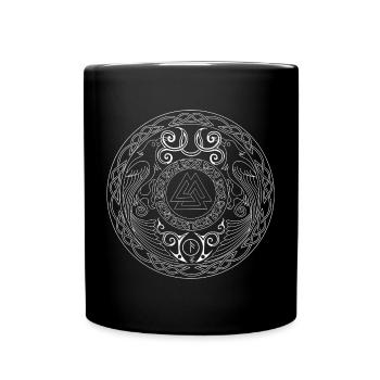 Mandala runique à triade centrale - Mug uni - noir - Devant