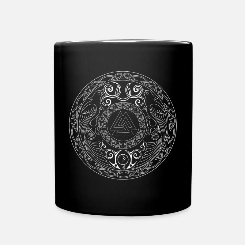 Mandala runique à triade centrale - Mug uni - noir