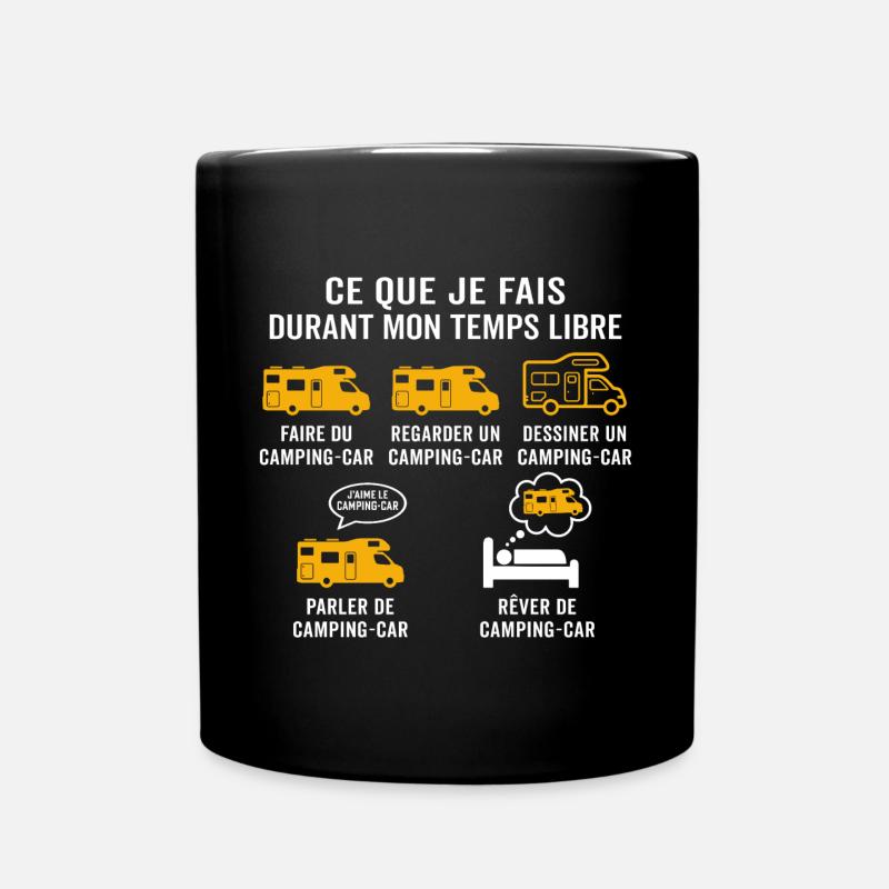 mon temps libre faire du camping car - Mug uni - noir