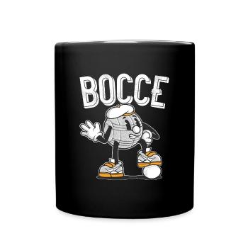 Bocce Boccekugel Weihnachtsmütze Bocce Ball - Tasse einfarbig - Schwarz - Vorne