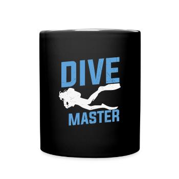 Tauchen Zitat Dive Master Scuba Diving - Tasse einfarbig - Schwarz - Vorne