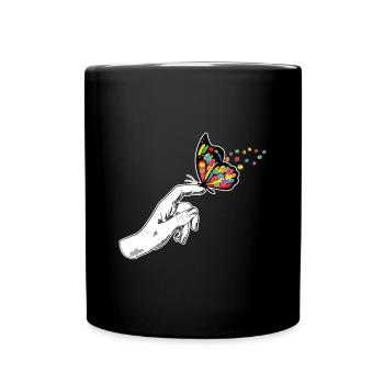 Sensibilisation à l’autisme des papillons - Mug uni - noir - Devant