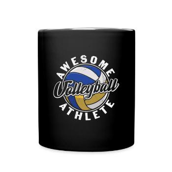 Awesome Volleyball Athlete - Full Colour Mug - black - Front