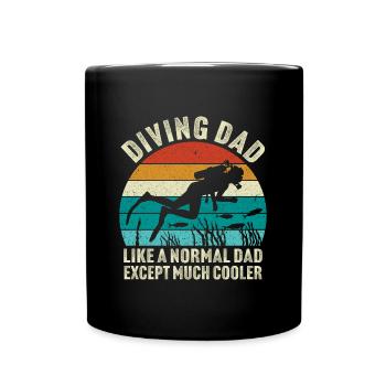 Dad Taucher T-Shirt Tauchen - Tasse einfarbig - Schwarz - Vorne