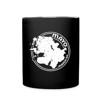 Comté de Mayo Irlande | Timbre de contour de carte - Mug uni - noir - Devant