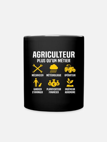 agriculteur plus qu'un métier t-shirt tracteur - Mug uni - noir