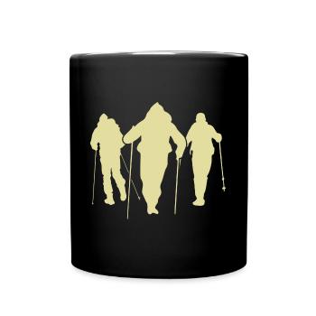 Nordic Walking Silhouette Team - Full Colour Mug - black - Front