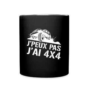 J'peux pas j'ai 4X4 - Mug uni - noir - Devant