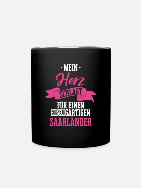 Saarland Saarländerin Saarländer Spruch - Tasse einfarbig - Schwarz