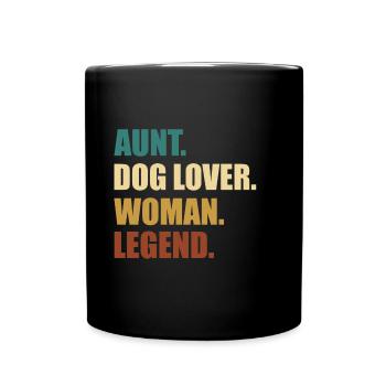 Légende de tante de chien - Mug uni - noir - Devant