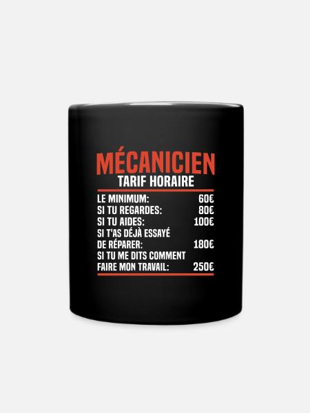 Mécanicien tarif horaire cadeau pour un mécanicien - Mug uni - noir