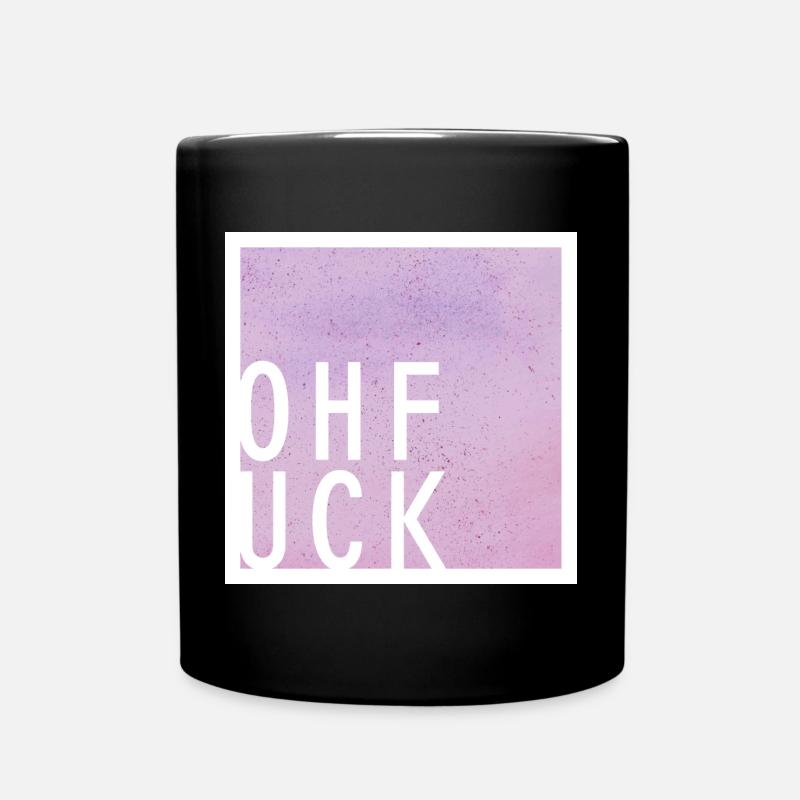 ohfck - Tasse einfarbig - Schwarz