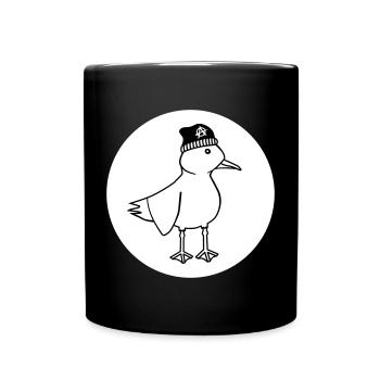 Seagull Anarchy – Vilain Maritime Hipster Art côtier - Mug uni - noir - Devant