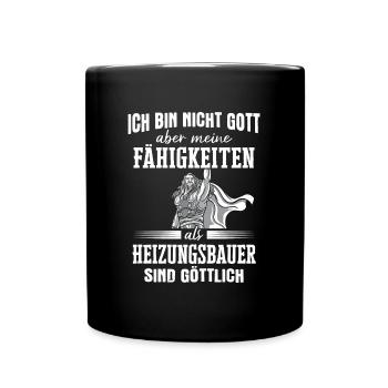 Heizungsbauer Heizungsbau Bauarbeiter Beruf Spruch - Tasse einfarbig - Schwarz - Vorne