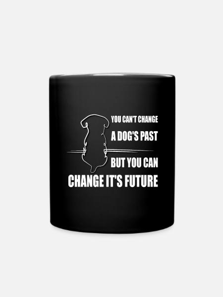 Gerettete Hunde Tierschutz Tierheim Hund - Tasse einfarbig - Schwarz