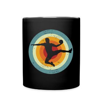 Handball, handball player, handball player Silhouette - Full Colour Mug - black - Front