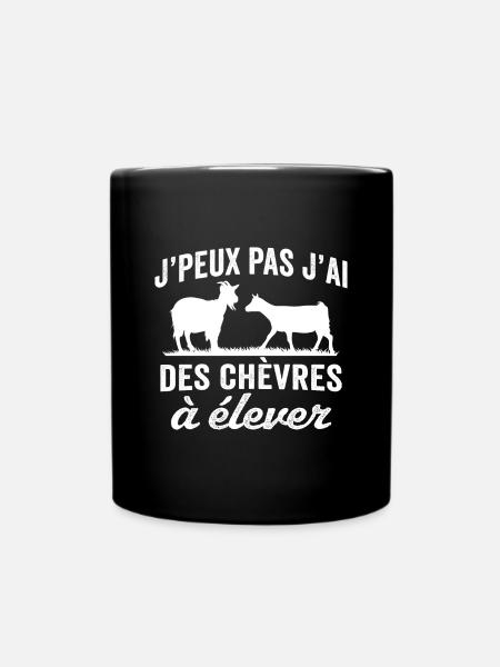 j'peux pas j'ai des chèvres à élever - Mug uni - noir