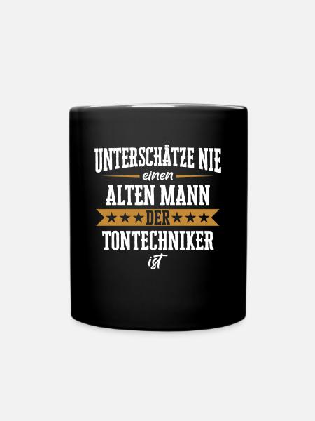 Tontechniker Tontechnik Toningenieur Beruf Spruch - Tasse einfarbig - Schwarz