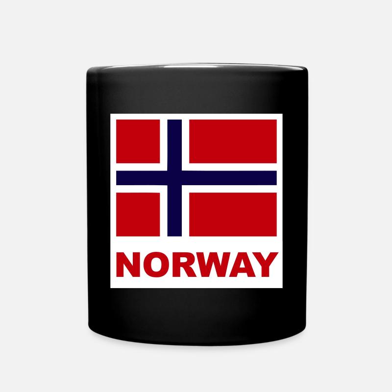 Norvège Norvège Drapeau - Mug uni - noir
