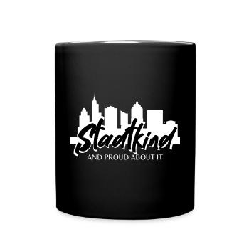 Stadtkind and proud about it - Tasse einfarbig - Schwarz - Vorne