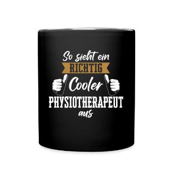 Physiotherapeut Physio Praxis Physiotherapie - Tasse einfarbig - Schwarz - Vorne
