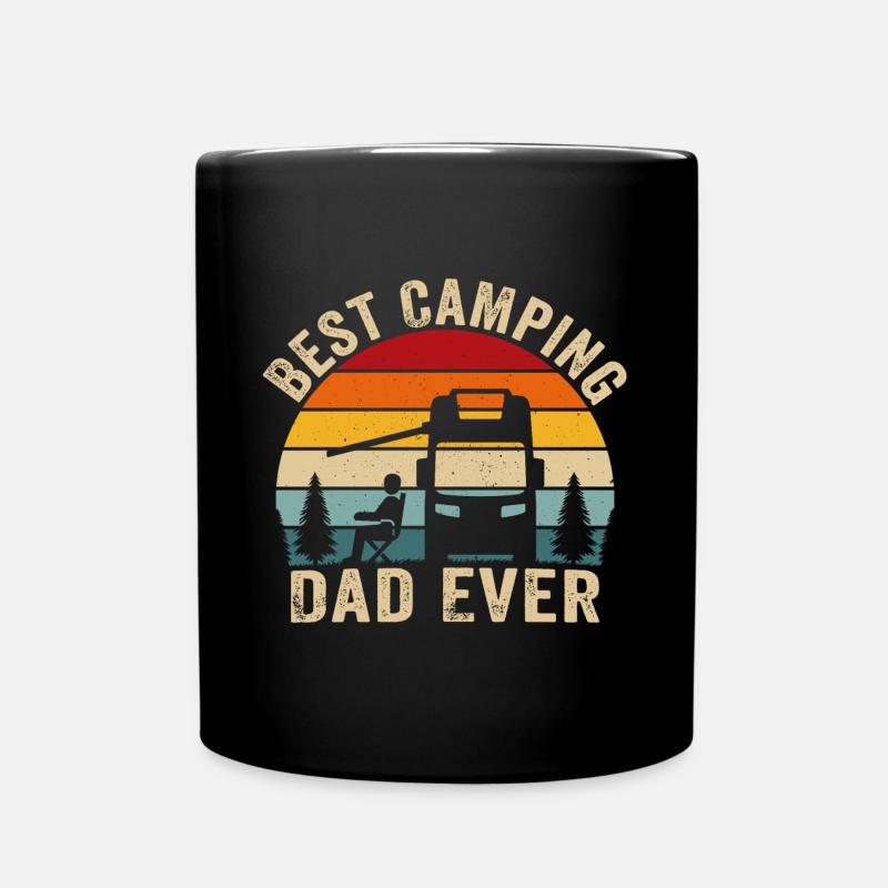 bester Camping-Papa aller Zeiten T-Shirt Camping-Papa - Tasse einfarbig - Schwarz